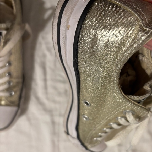 Converse Gold and White Sneakers - Picture 7 of 11